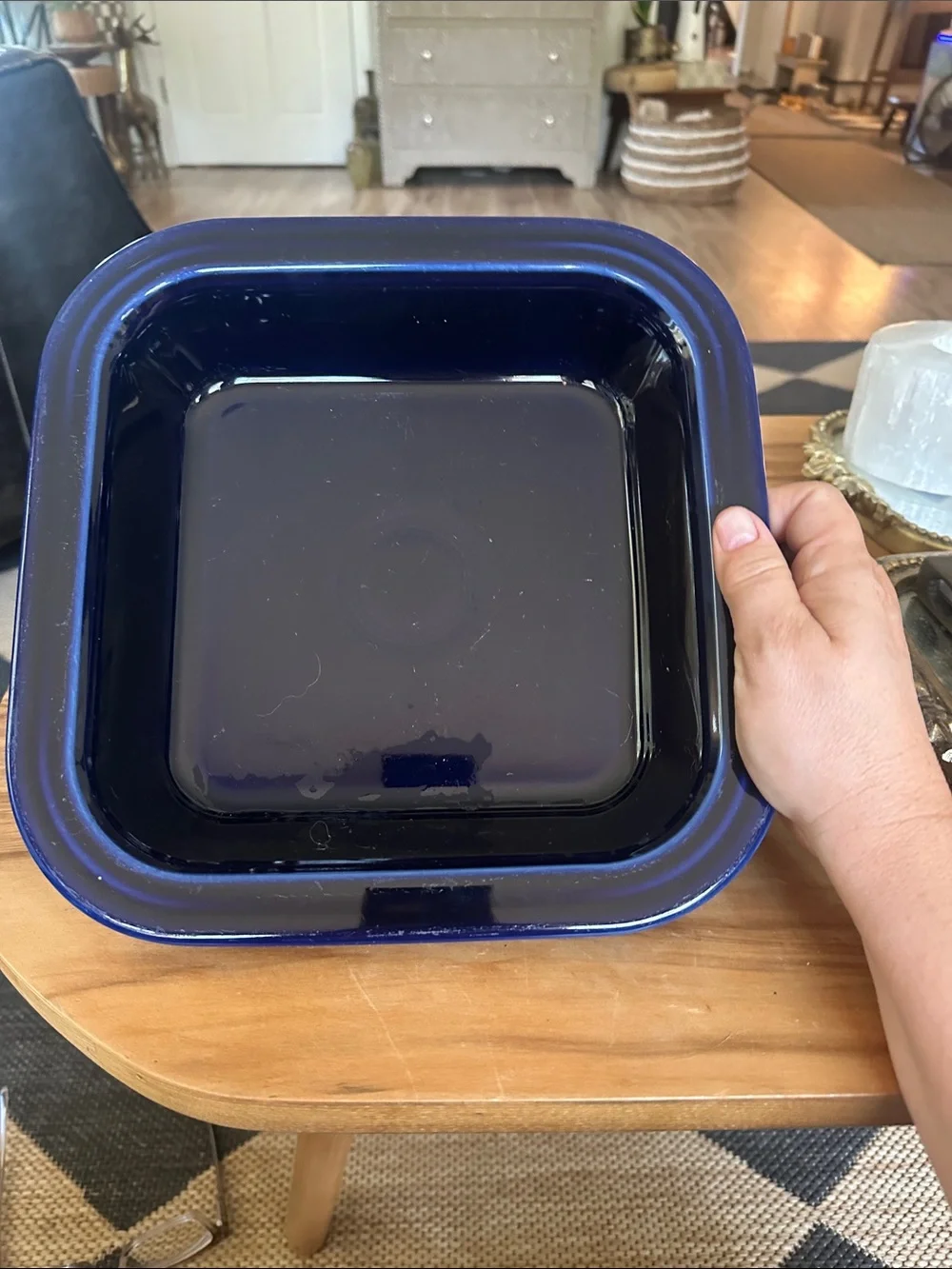 Fiestaware dark blue Square Ceramic Baker 9x9